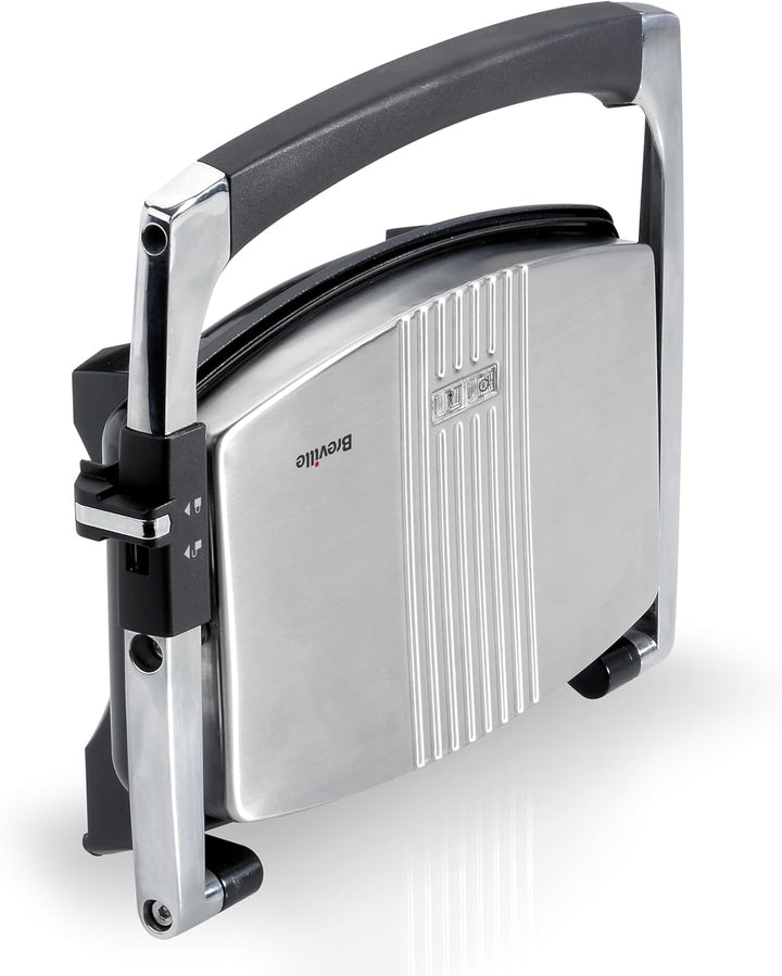 Breville Sandwich/Panini-Toaster | Sandwichmaker im Café-Stil für 3 Scheiben | Edelstahl [VST025X]
