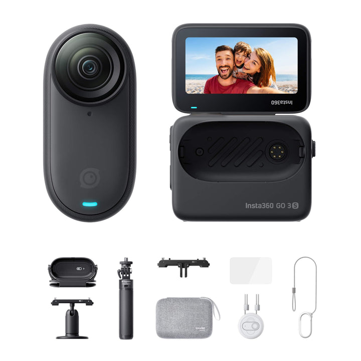 Insta360 GO 3S Komplett-Bundle - Tragbare 4K Mini-Kamera, Freihand-POVs, Überall anbringbar, Stabili