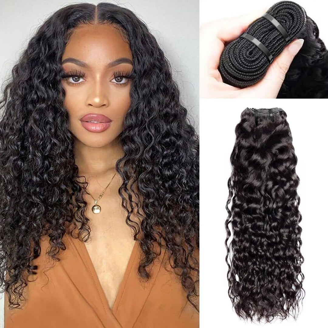 Water Wave Bundles Human Hair 1 Bundles 10Inch Water Wave Bundles 10A Brazilian 100% Unprocessed Vir