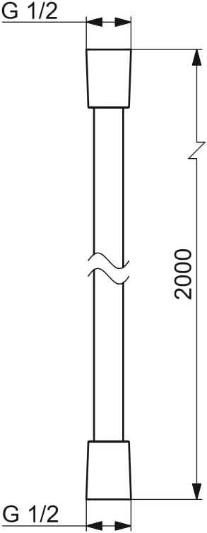 Hansa Brauseschlauch SILVERJET 54120200 200cm, verchromt