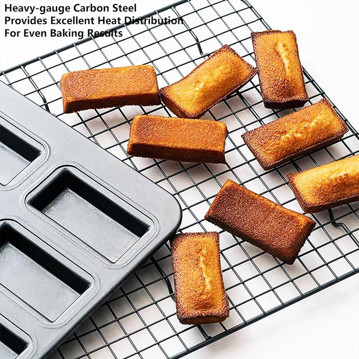 Financier Mould Financier Cake Pan Non-Stick Muffin Pan Biscuits Cookies Mini Laib Tray Bakeware for