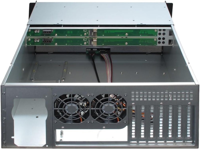 Inter-Tech 88887191 Case IPC Storage 4U-4408, o.PSU, Schwarz, Silber