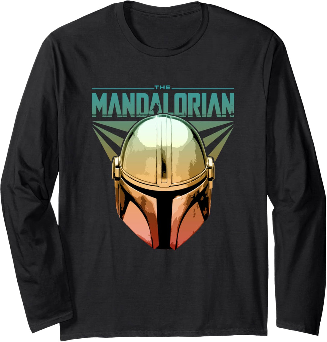 Star Wars The Mandalorian Gradient Beskar Helmet Langarmshirt