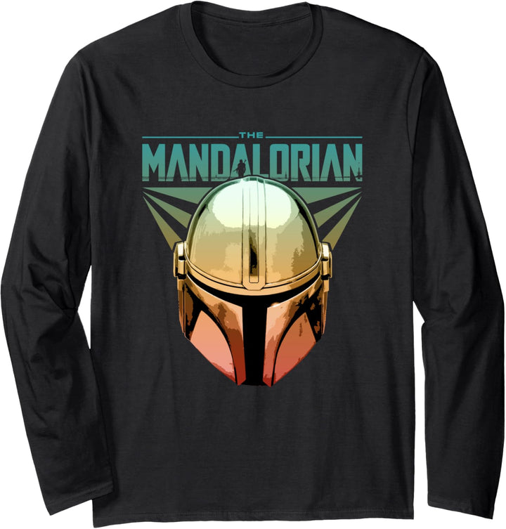 Star Wars The Mandalorian Gradient Beskar Helmet Langarmshirt