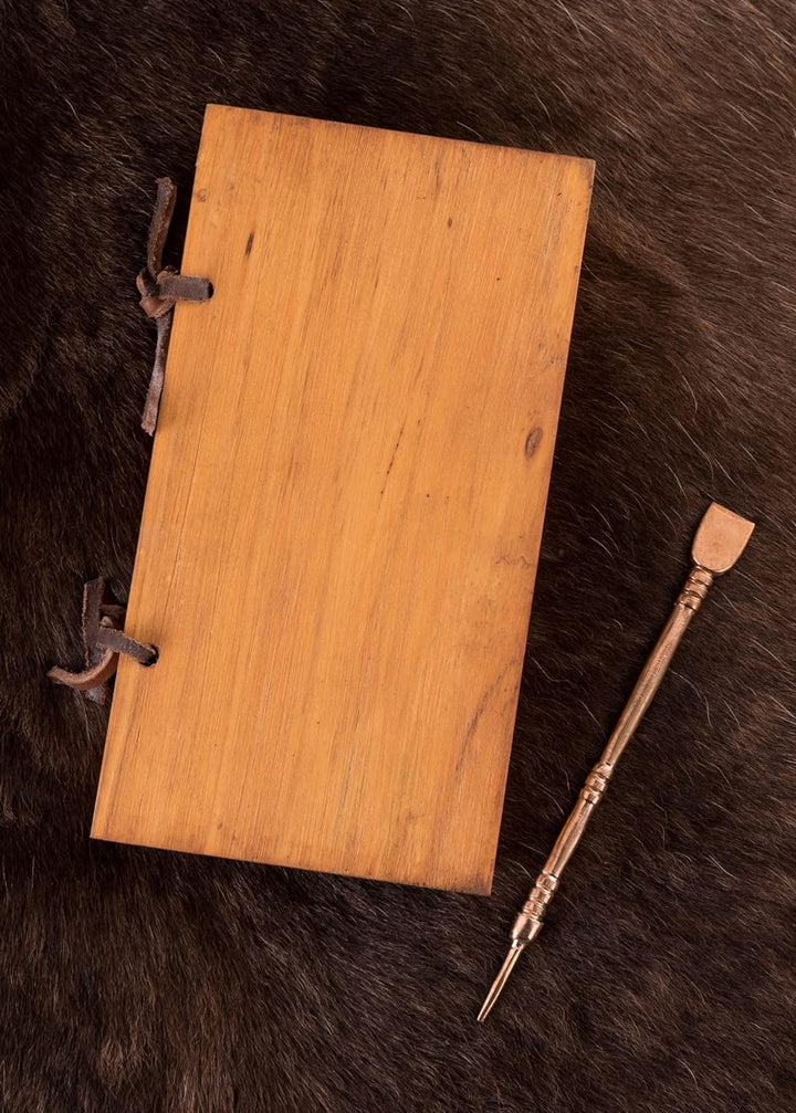 Schreibtafel aus Wachs und Holz mit Bronzestift