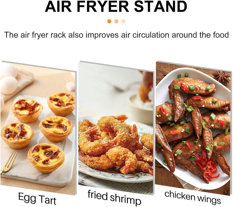 Pyatofyy Airfryer Rack, Square Dreischichtiges Luftfritteusen-dörrgestell, Heissluftfritteuse Airfry