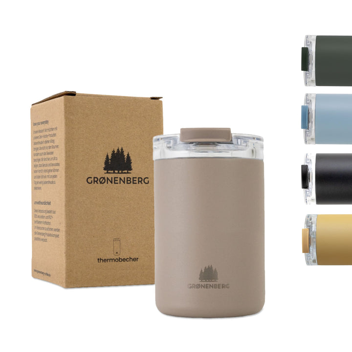 Groenenberg Thermobecher 350 oder 470ml | Kaffeebecher to go 100% Auslaufsicher | Hält mind. 4 h hei