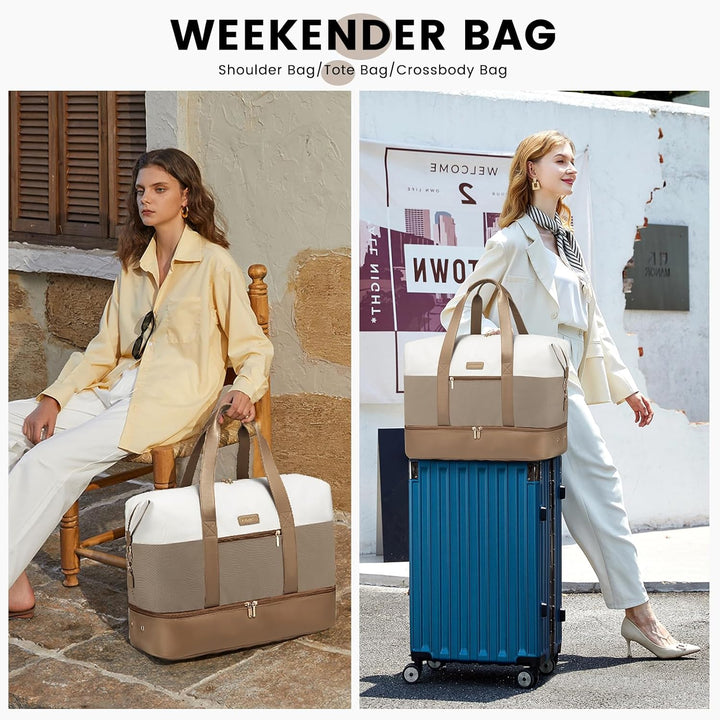 LOVEVOOK Reisetasche Damen Weekender Bag Gross Handgepäck Tasche Sporttasche Kliniktasche Geburt Tra