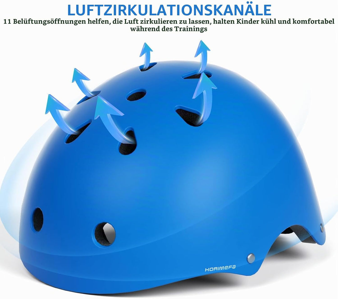 KORIMEFA Kinder Fahrradhelm Kinderhelm Skaterhelm Verstellbar für 3 Jahre Junge CE-Zertifizierung fü