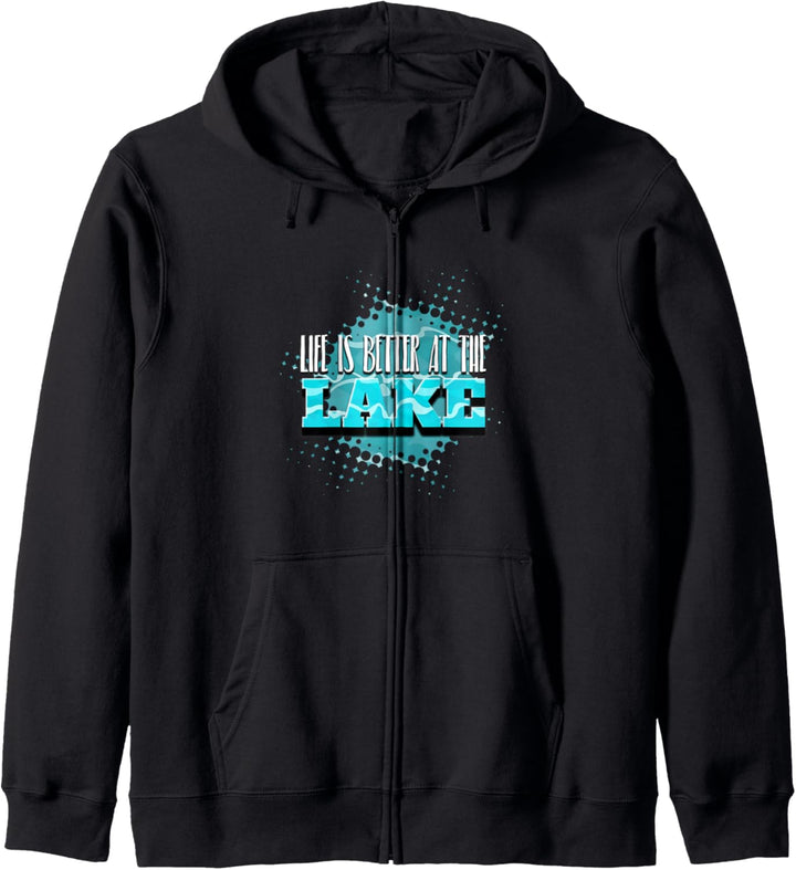 Das Leben ist besser am See Lustiges Geschenk Kapuzenjacke