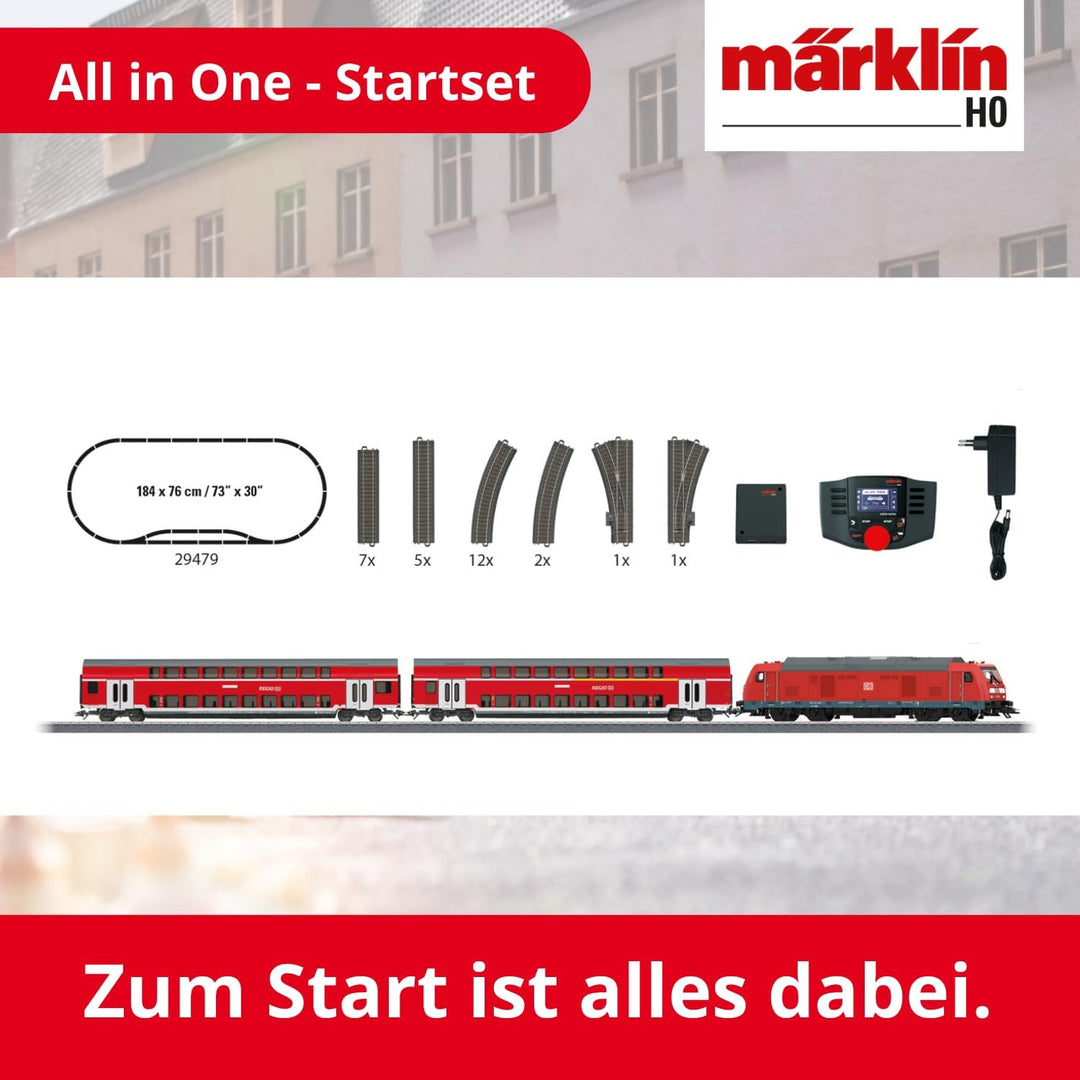 Märklin 29479 - Digital-Startpackung Regional-Express, Spur H0 Modelleisenbahn, viele Soundfunktione