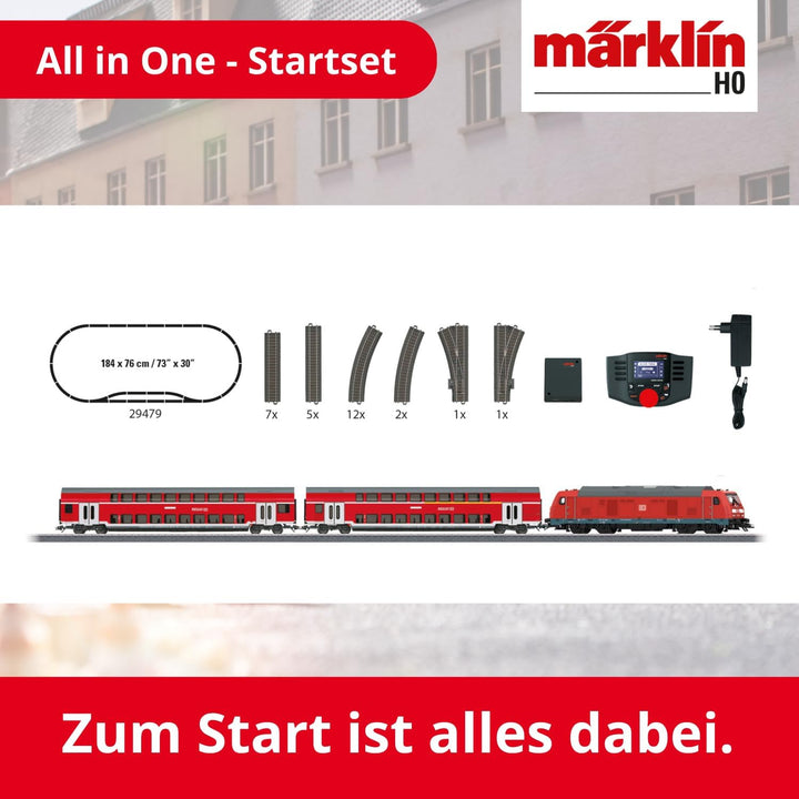 Märklin 29479 - Digital-Startpackung Regional-Express, Spur H0 Modelleisenbahn, viele Soundfunktione