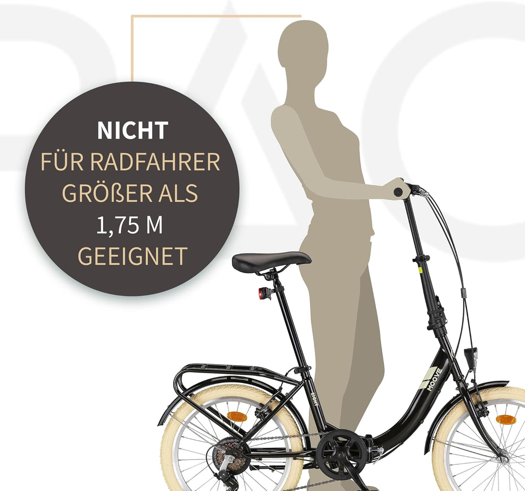 PACTO-Eight Hochwertiges Faltrad 27cm Stahlrahmen 20 Zoll Doppelwandige Aluminiumfelgen 6 Gang Shima