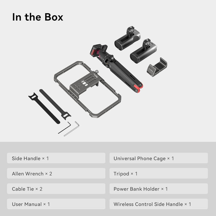 SMALLRIG Universal Phone Video Rig Kit für Vlogger Video Creators, Aluminium-Handheld-Kit für iPhone