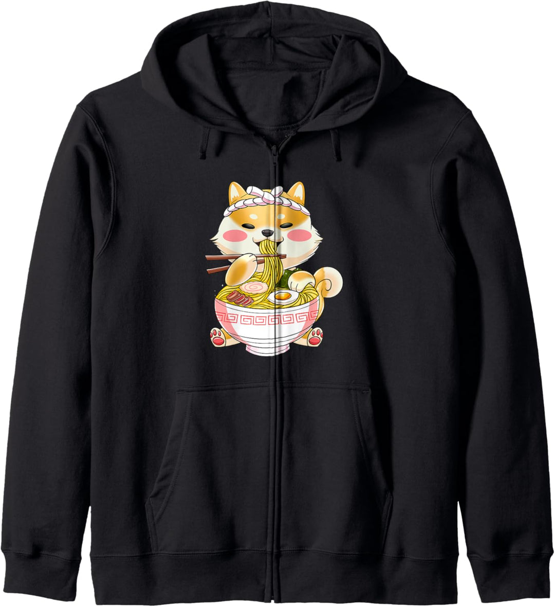 Anime Deko Weeb Japan Kawaii Japanische Ramen Nudeln Katze Kapuzenjacke