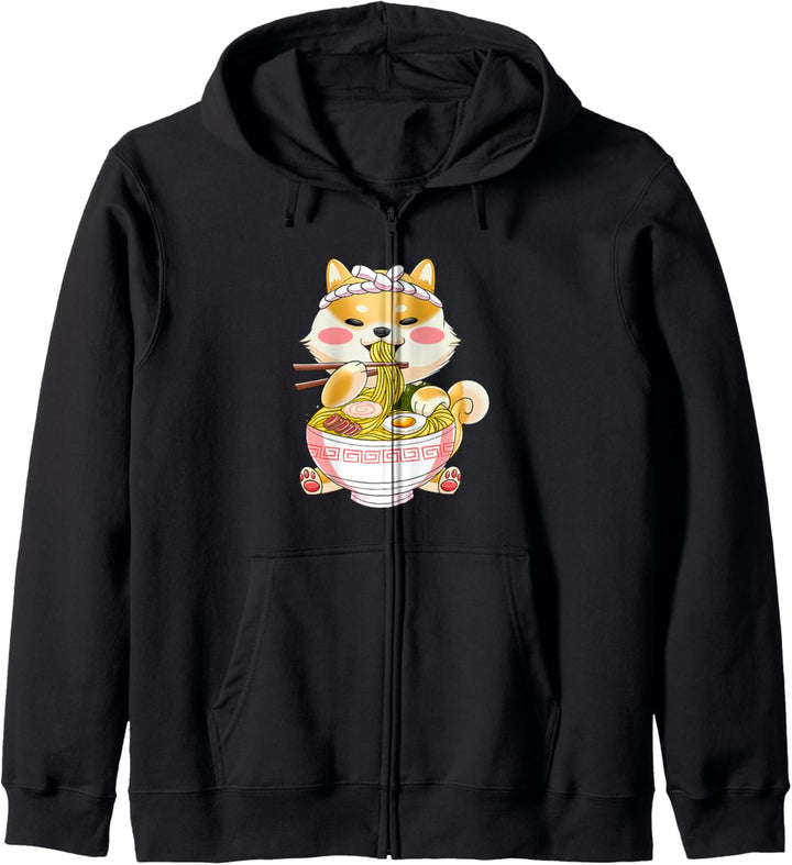Anime Deko Weeb Japan Kawaii Japanische Ramen Nudeln Katze Kapuzenjacke