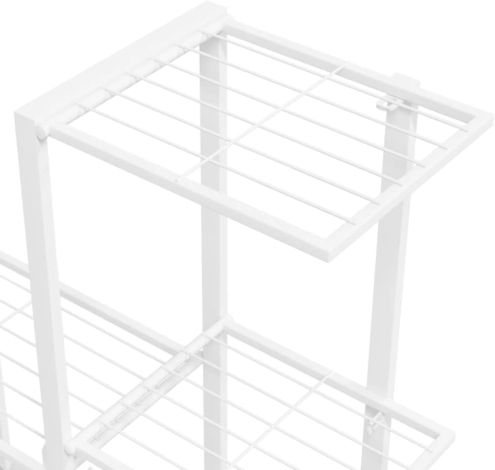 vidaXL Blumenständer auf Rollen Blumentreppe Pflanzenständer Blumenregal Pflanzentreppe Pflanzregal