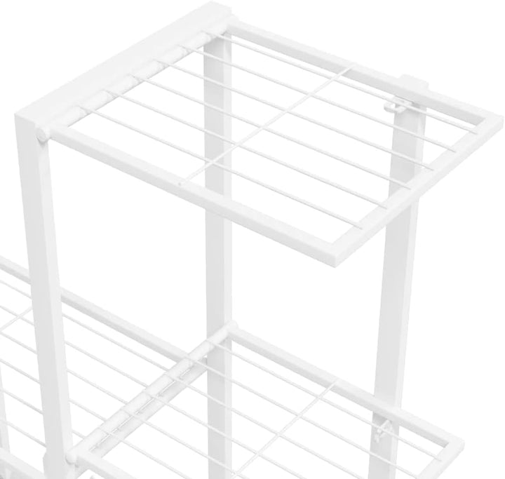 vidaXL Blumenständer auf Rollen Blumentreppe Pflanzenständer Blumenregal Pflanzentreppe Pflanzregal