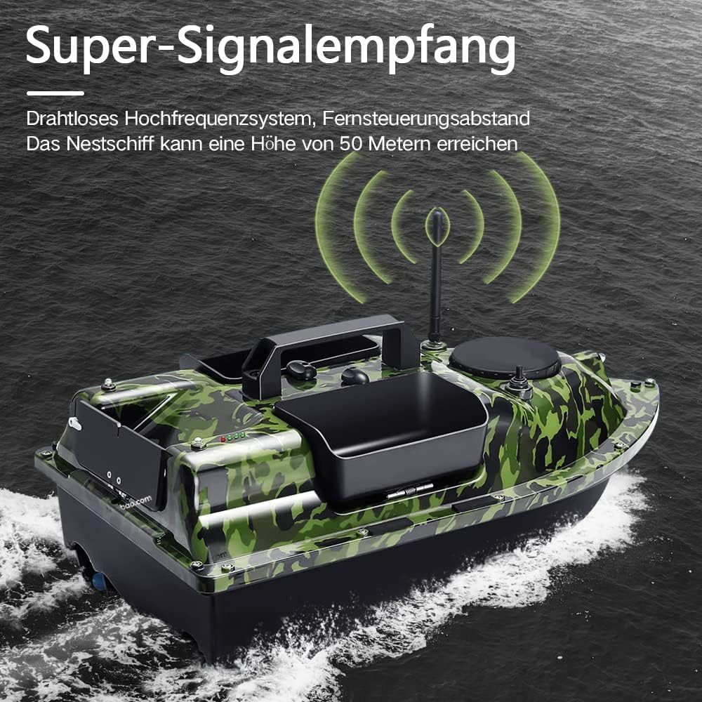 12000mAh 500m GPS futterboot mit 3 Katapultbuchten. Köderboote zum Karpfenangeln mit GPS, 16 Speiche