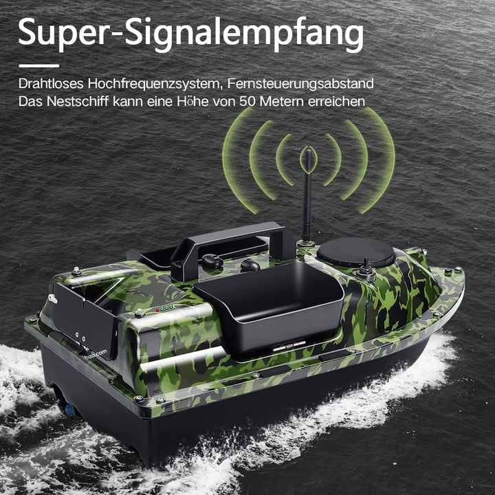 500M 3 Hopper GPS futterboot mit echolot und GPS, LCD Sensor Fischfinder, Mit Handtasche, 12000mAh B