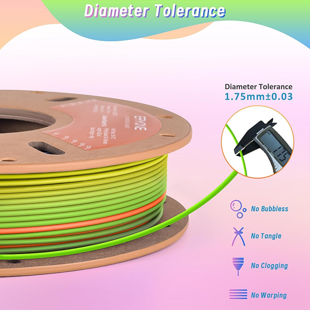 ERYONE PLA Filament 1.75mm,3D Drucker filament bundle,Multi Color Pack 3D Printer Filament PLA +/-0.