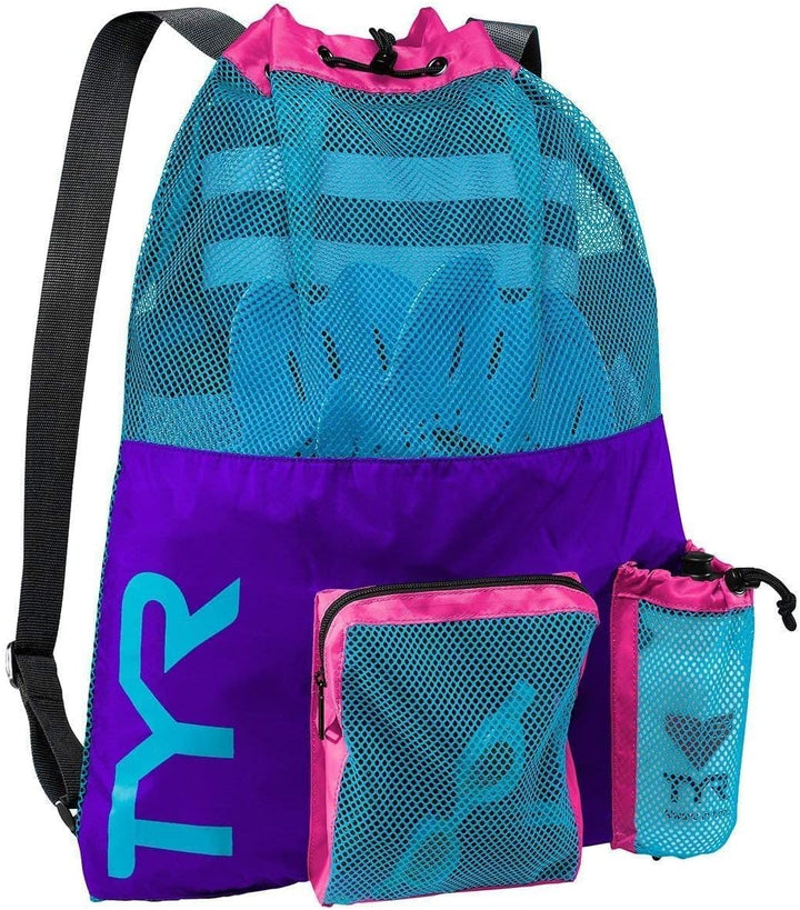 TYR Unisex Big Mesh Mummy Bckpk Big Mesh Mummy Bckpk (1er Pack) Einheitsgrösse Purple/Blue/Pink, Ein