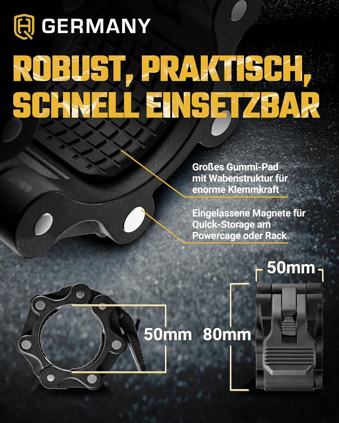 HQ Germany® Performance SZ Stange 50mm | 130cm, 10kg Stange +