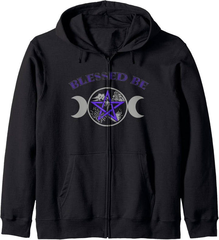 Blessed Be Witches Wiccan Pagan Kapuzenjacke