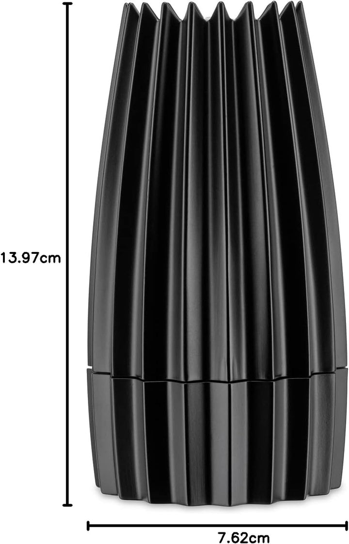 Alessi WAL03 B Grind Salz-/Pfeffer- und Gewürzmühle - Gussaluminium, schwarz., 7,50 x 7,50 x 14,20 c