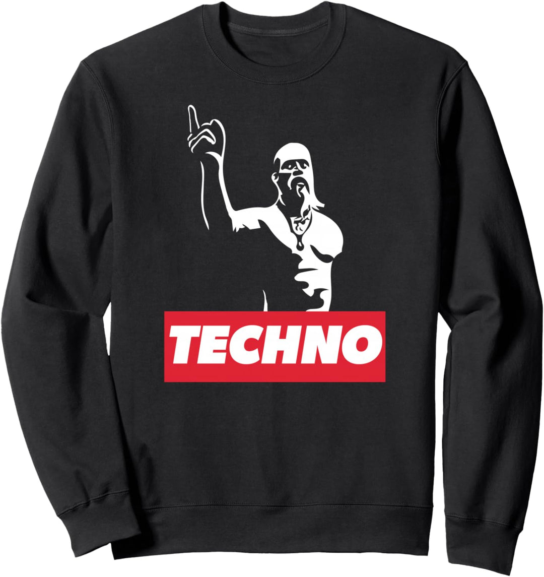 Techno Viking für Raver, DJ, Techno Party, Festival Sweatshirt