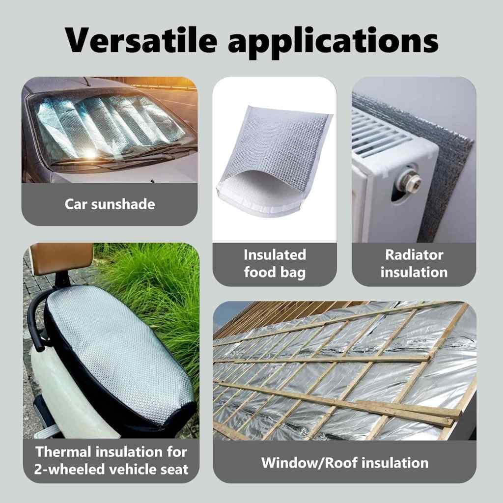 vidaXL Heizkörper-Reflektorfolie Silber 25 x 1 m Polyethylen 1 x 25 m, 1 x 25 m