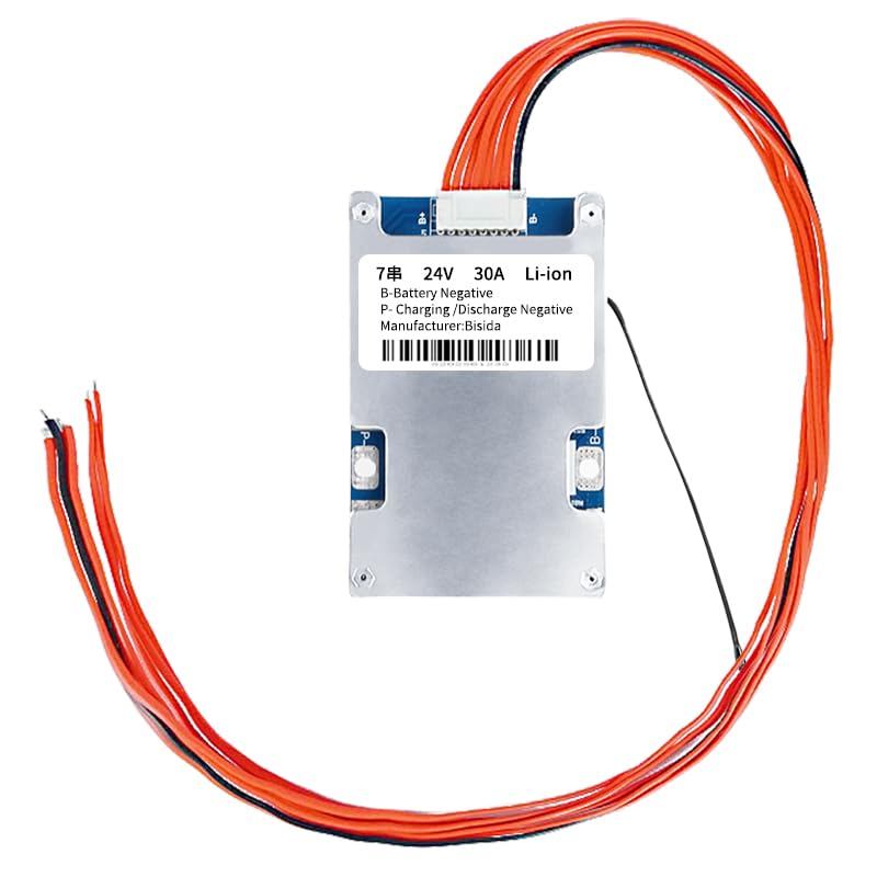 BMS 7S 24V 30A Lithium-PCB-Schutzplatine mit Balancerleitung und NTC, gemeinsamem Anschluss, zehn Sc