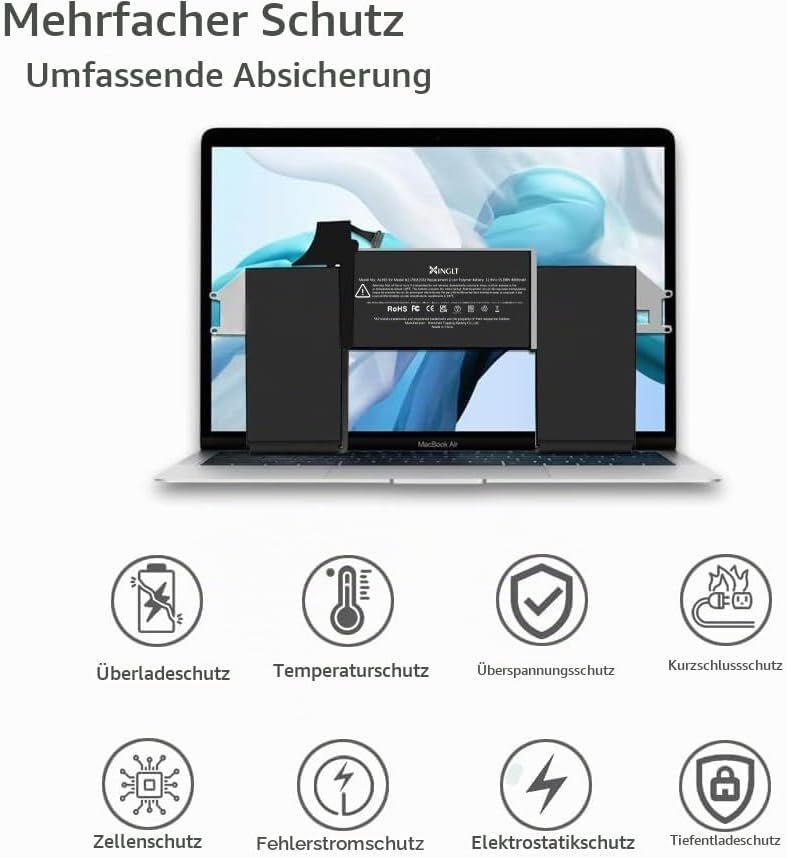 XINGLT A1965 Akku A1932 A2179 Akku Ersatz Laptop Akku für a1932 MacBook Air 13 Zoll Retina A1965 Akk