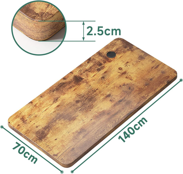 MAIDeSITe Tischplatte 140x70 cm Schreibtischplatte 25 mm stark - DIY Stabile Bürotischplatte – Perfe