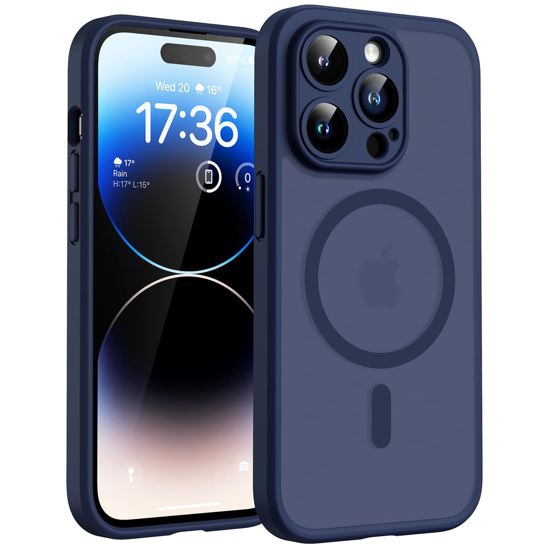 TOCOL 3 in 1 für iPhone 14 Pro Max Hülle für Magsafe, mit 2 Schutzglas, Vollständiger Kameraschutz S