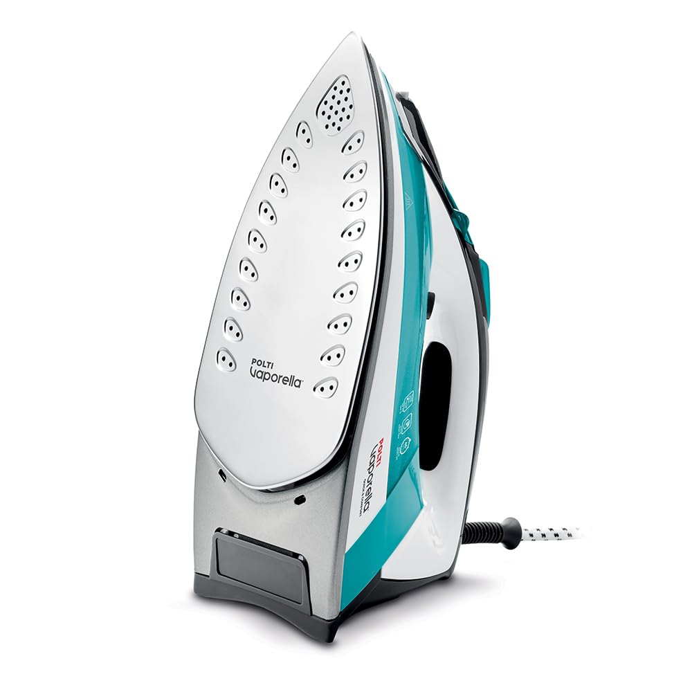 Polti Vaporella Quick&Comfort QC120 Bügeleisen mit Bügelplatte aus Edelstahl, Griff mit Soft-Touch-K