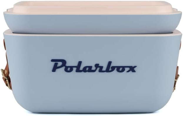 Kreher® Kühlbox Passive Kühlbox Kühltaschen Polar in Retro Vintage Design aus Kunststoff mit polysty