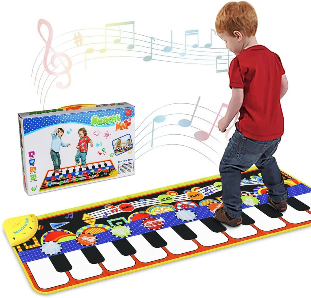 Piano Matte, Tanzmatten Klaviermatte Musikmatte Kinder, 5 Modi 8 Instrumente Sounds Spielzeug Musik