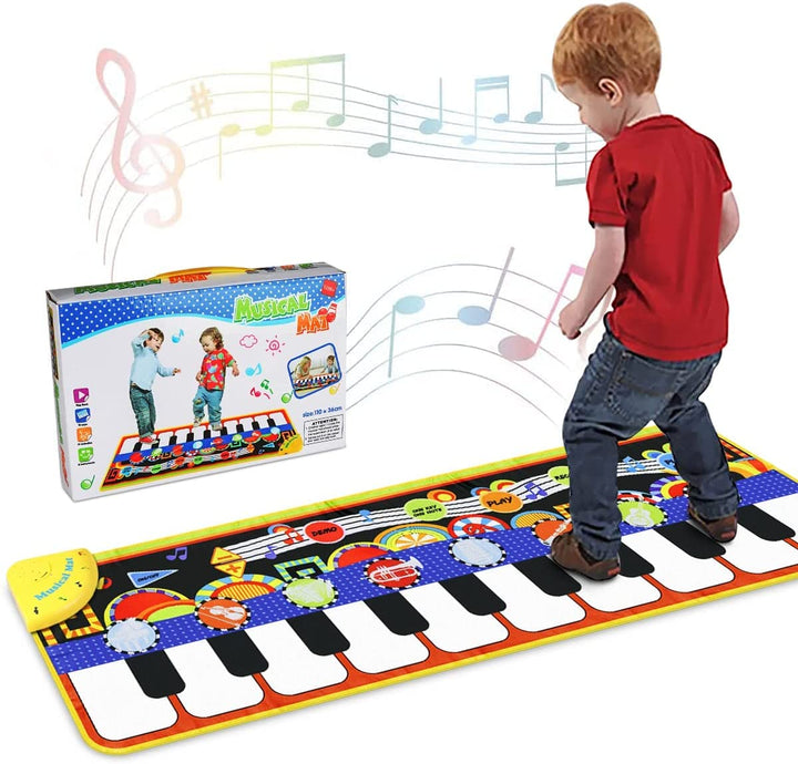 Piano Matte, Tanzmatten Klaviermatte Musikmatte Kinder, 5 Modi 8 Instrumente Sounds Spielzeug Musik