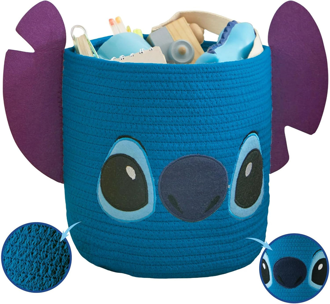 Idea Nuova Disney Stitch Figural Rope Aufbewahrungskorb, 25,4 x 25,4 cm (H x B) Stich, Stich