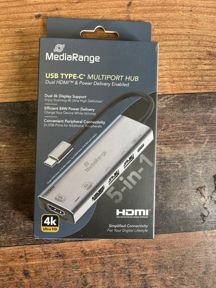 MediaRange Interface Hub USB Type-C 480 Mbit/S Silver, MRCS511