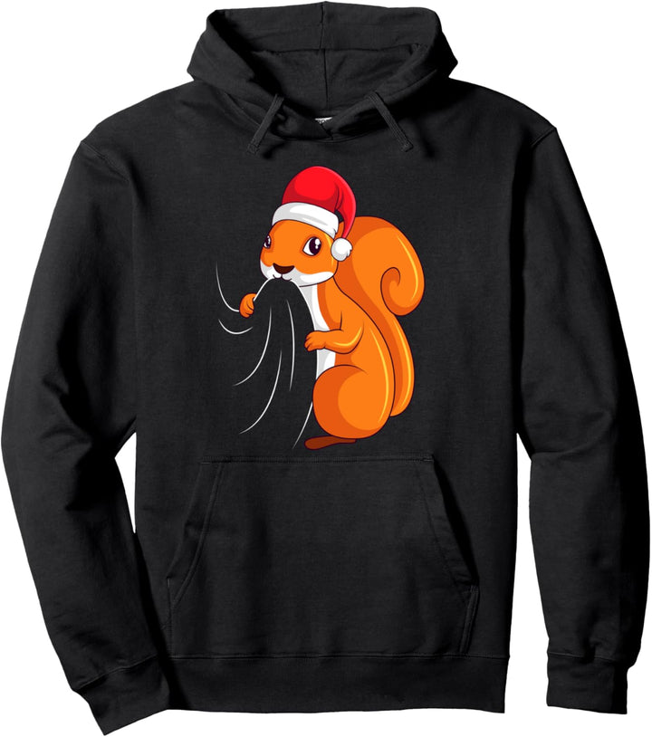 Eichhörnchen Weihnachten Kinder Damen Mädchen Pullover Hoodie