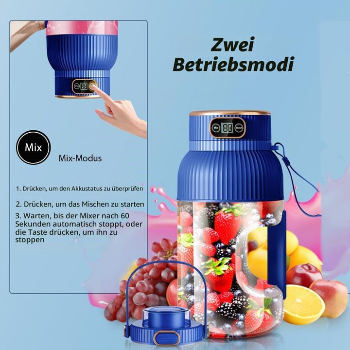 Fruchtsaftmaschine, Ice Cream-Maschine mit 1,2-Liter-Mischbehälter, eingebauter Batterie-Mixer mit 1