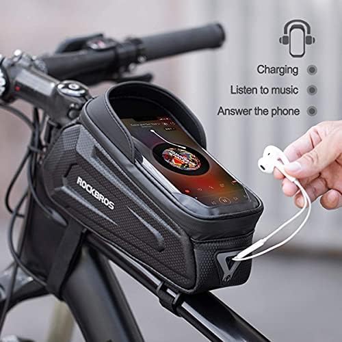 ROCKBROS Fahrrad Rahmentasche Lenkertasche Wasserdicht Handytasche für Smartphone bis zu 6.8 Zoll mi