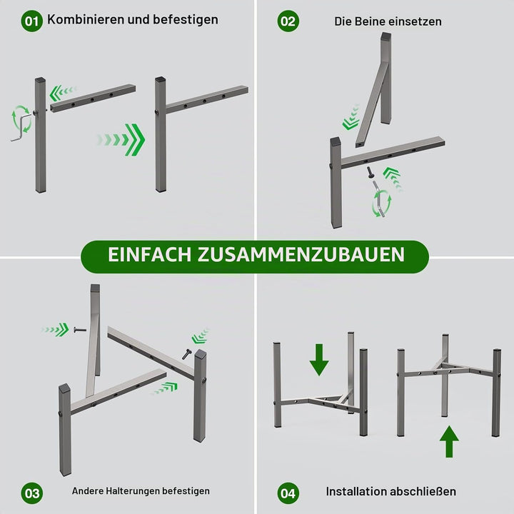 Pflanzenstände für Innen und Aussen, 2 verstellbare Metallregale, Pflanzenständer aus Eisen, für Töp