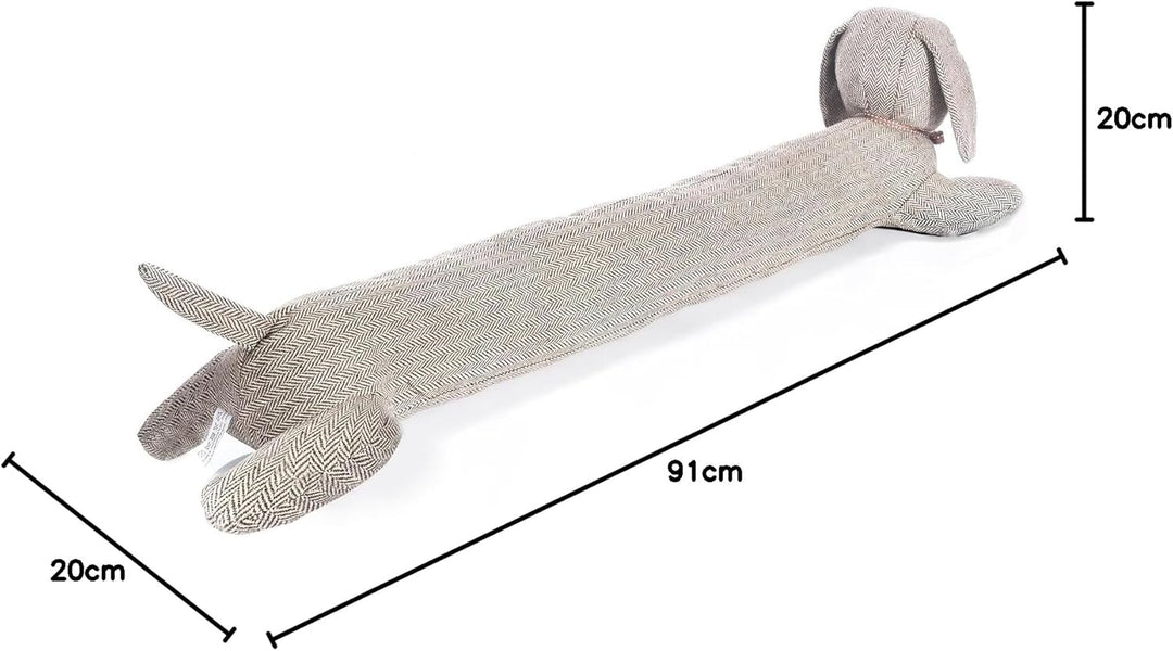 Dackel Zugluftstopper Zugluftrolle XXL - Zugluftstopp Türstopper Türabdichtung Zugluft Durchzug 91cm