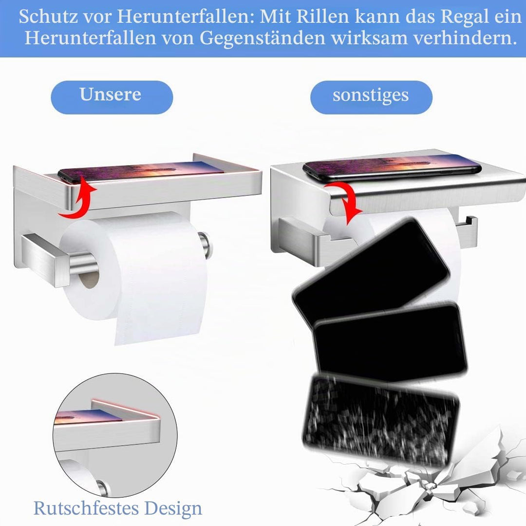 Lelan Toilettenpapierhalter, Material des Edelstahls SUS304 Toilettenpapierhalter für Badezimmer, Kü