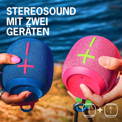 ULTIMATE EARS WONDERBOOM 3, Tragbarer Bluetooth-Lautsprecher, Satter Bass 360-Grad-Sound, Wasserdich