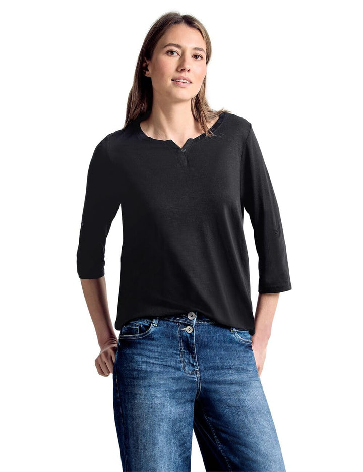 Cecil Damen T-Shirt XS Schwarz (Black), XS Schwarz (Black)