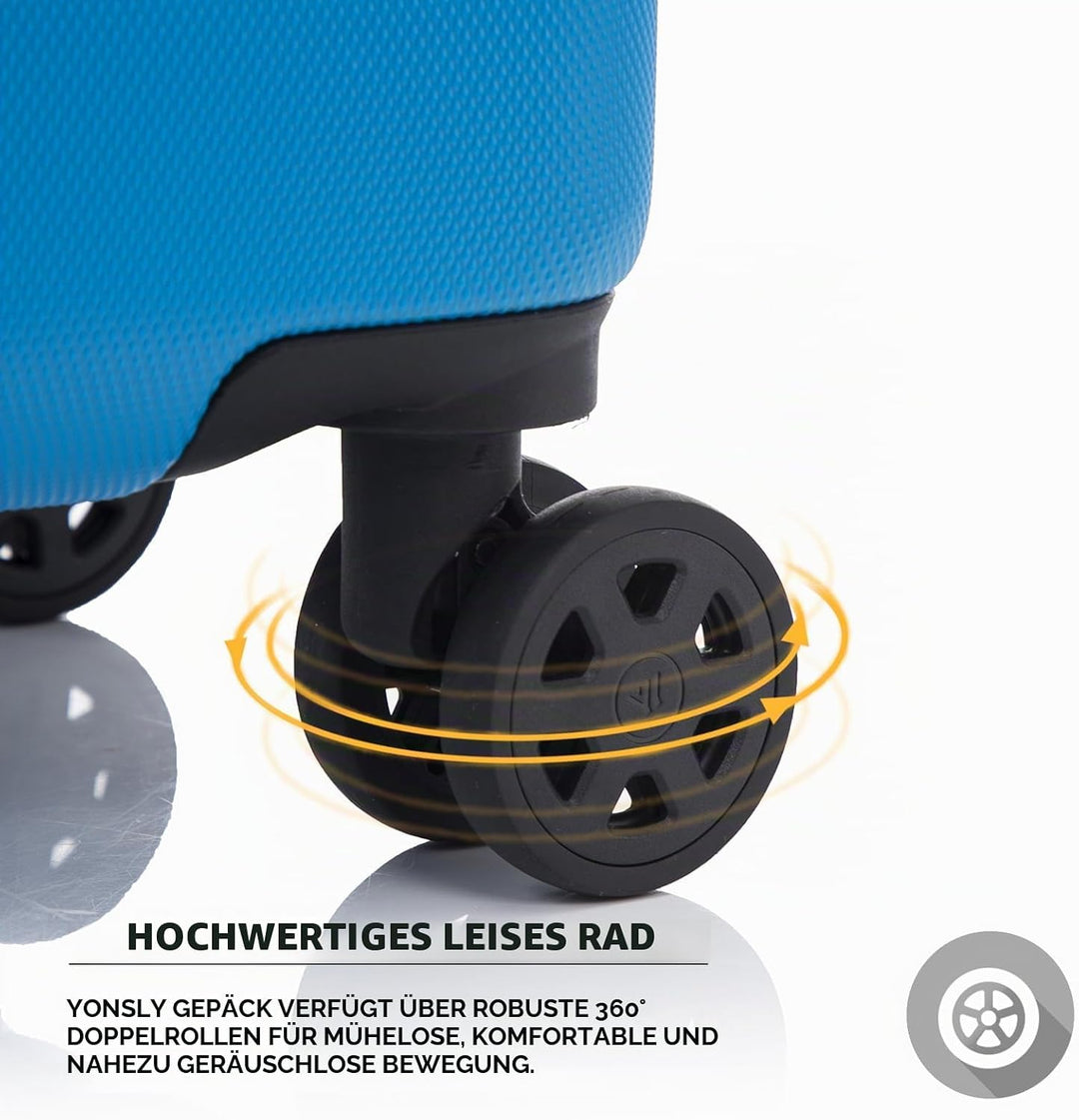 Trolley Koffer Suitcase, Reisekoffer, Rollkoffer Handgepäck, Hartschalenreisekoffer mit 4 Rollen 360